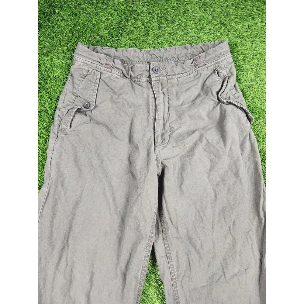 Gap Pants Mens 32x31 Gray Chino Elastic Waist Relaxed Straight Leg Casual Cotton